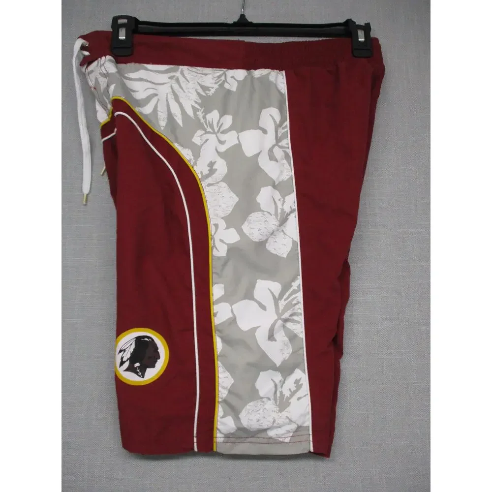 NFL Team Apparel Vintage Logo Floral Boardshorts Shorts Mens‎ Size Large 16-18